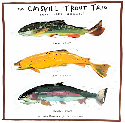 The Catskill Trout Trio Scratch-Off Print